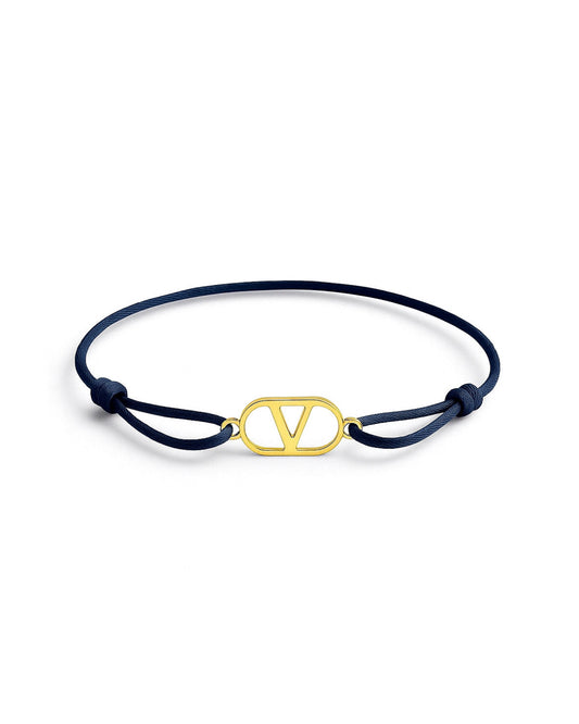SUNVES VICE BRACELET in navy gold — adjustable stainless steel bracelet