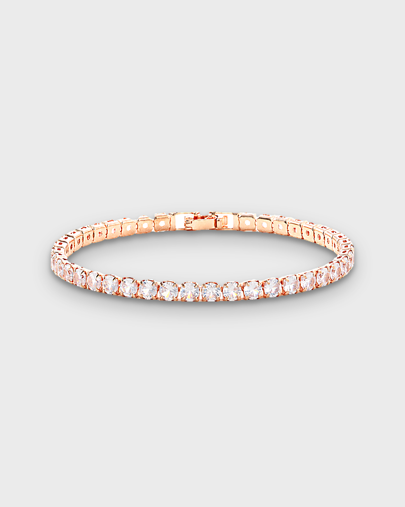 SUNVES AZURE BRACELET, white stones in rose gold, 17 cm, studio v3