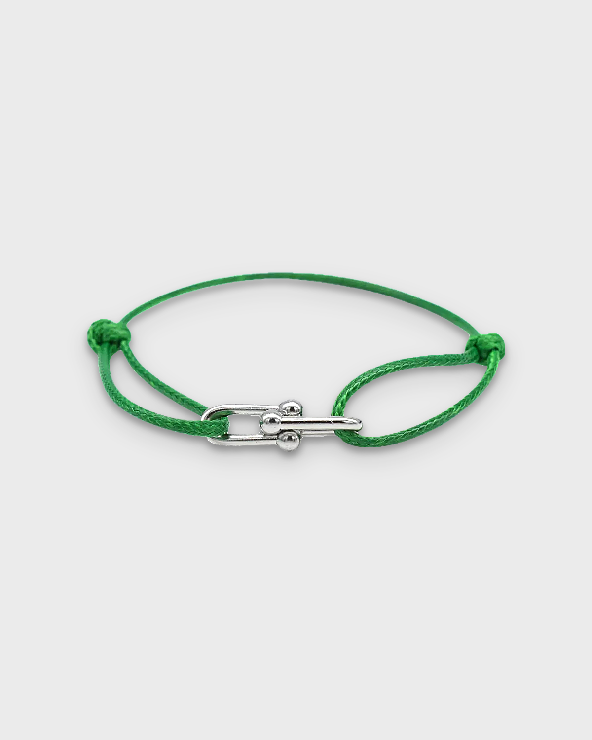 SUNVES VERANO BRACELET in green silver, cord bracelet with a hook clasp, studio v3