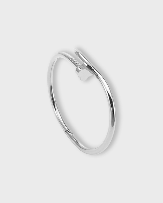 SUNVES KINARI BRACELET in silver — coiled nail-design bracelet
