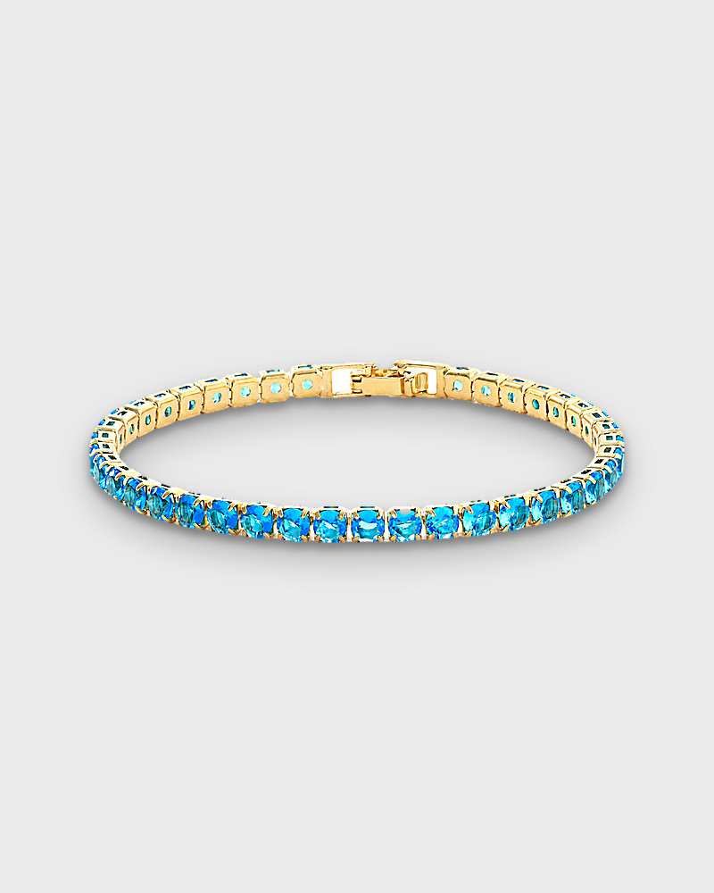 SUNVES AZURE BRACELET, blue stones in gold, 17 cm, studio v3