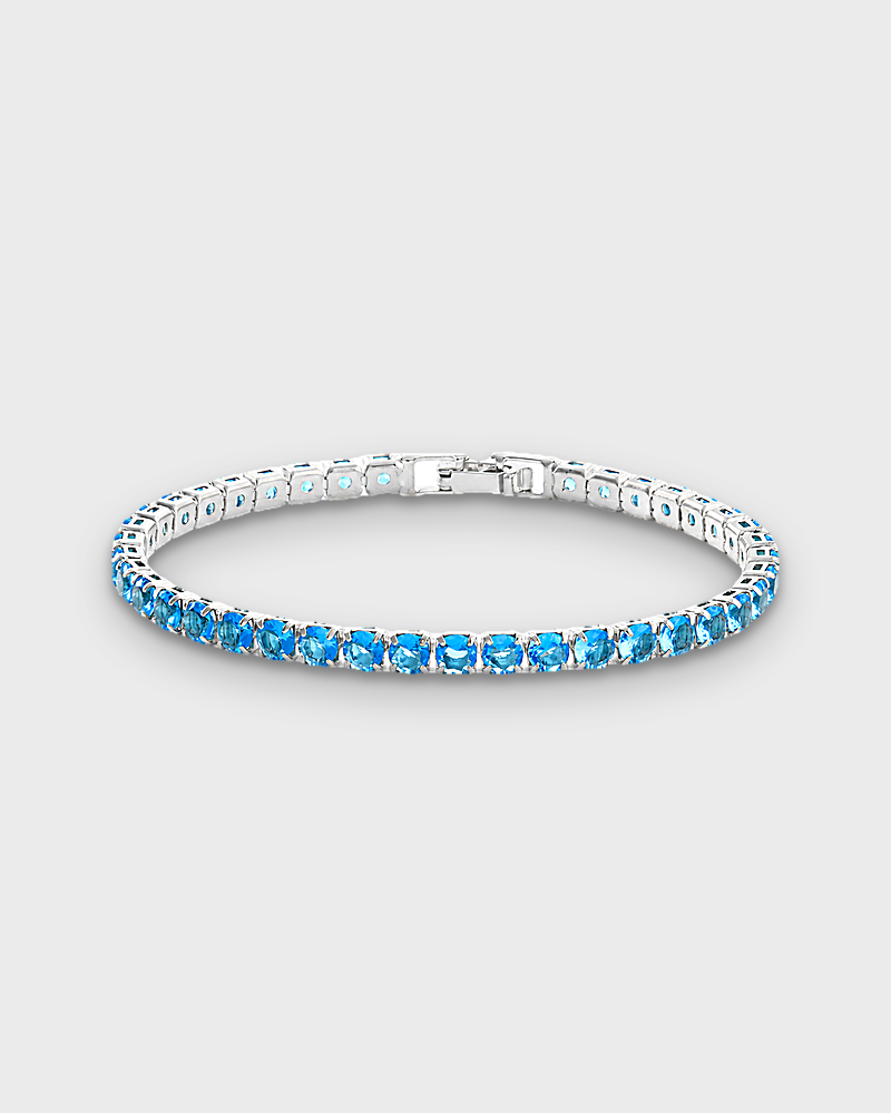 SUNVES AZURE BRACELET, blue stones in silver, 17 cm, studio v3