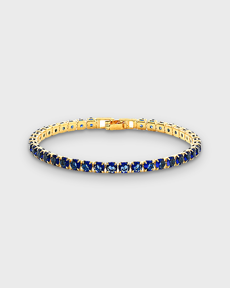 SUNVES AZURE BRACELET, navy stones in gold, 17 cm, studio v3