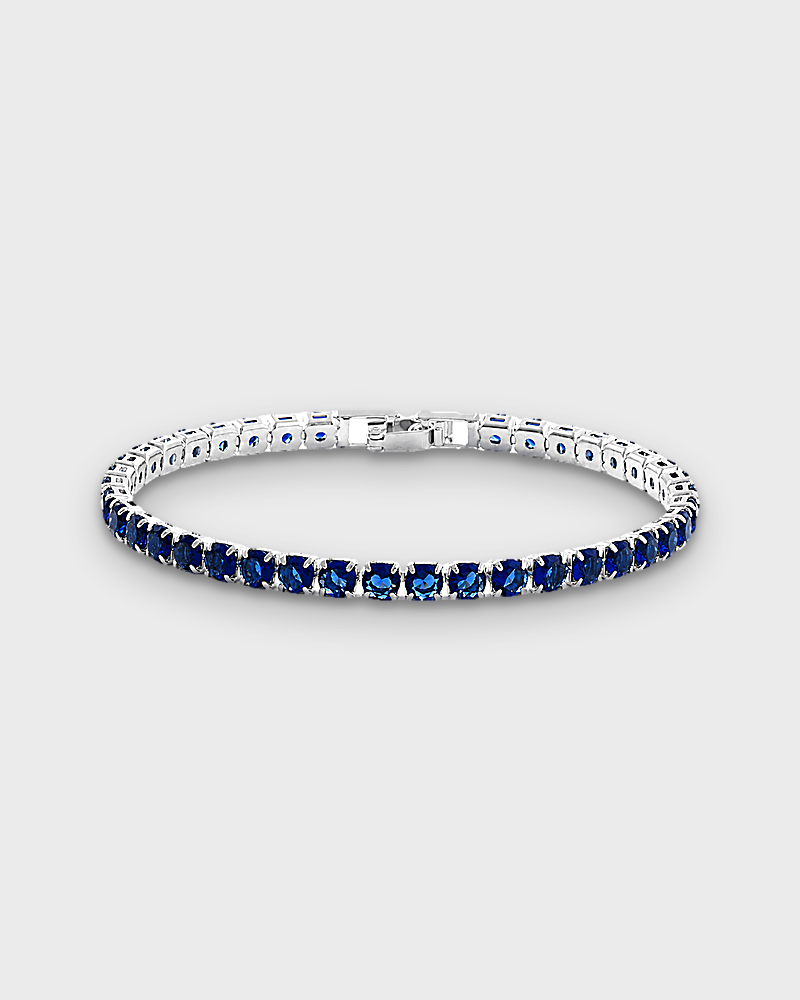 SUNVES AZURE BRACELET, navy stones in silver, 17 cm, studio v3