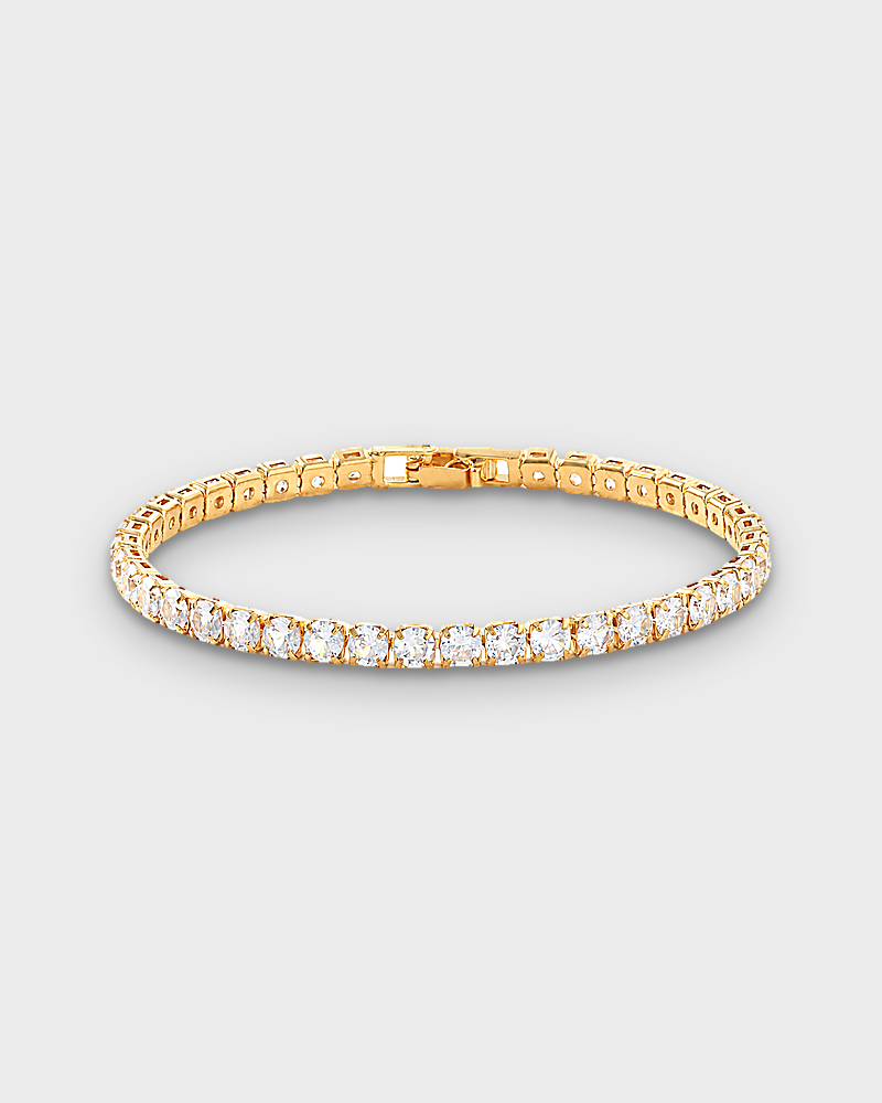 SUNVES AZURE BRACELET, white stones in gold, 17 cm, studio v3