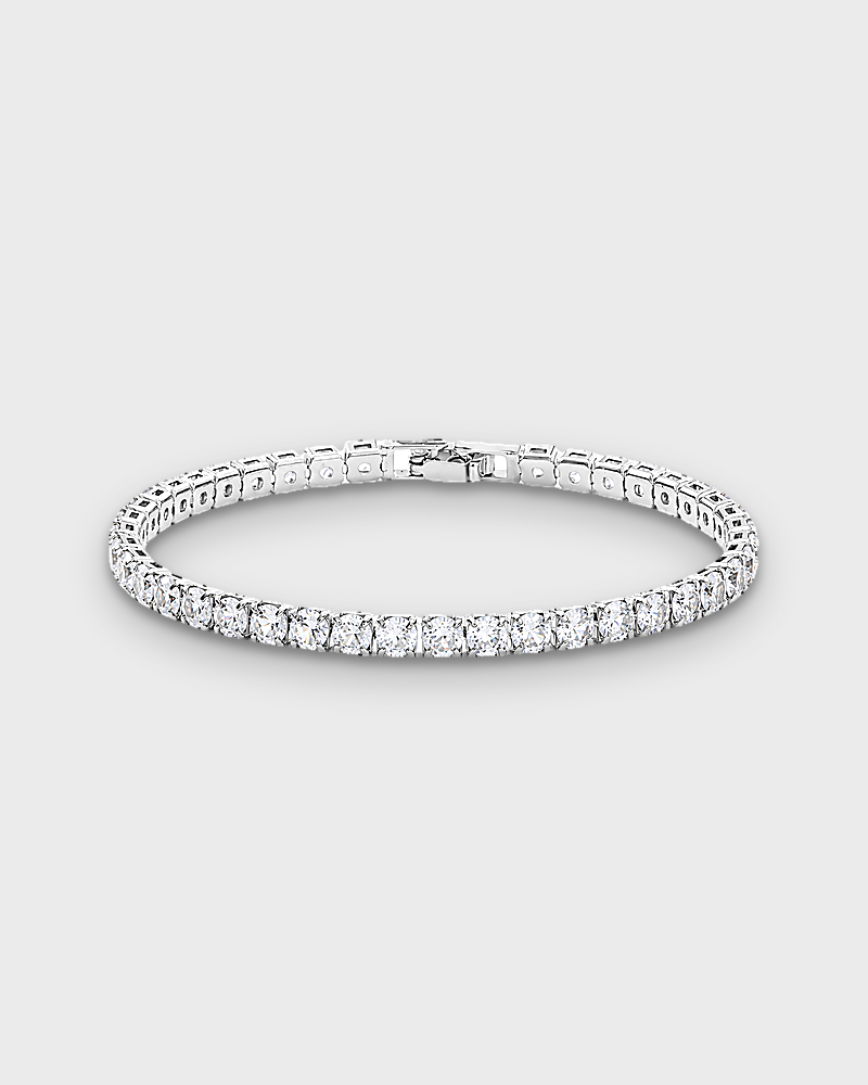 SUNVES AZURE BRACELET, white stones in silver, 17 cm, studio v3