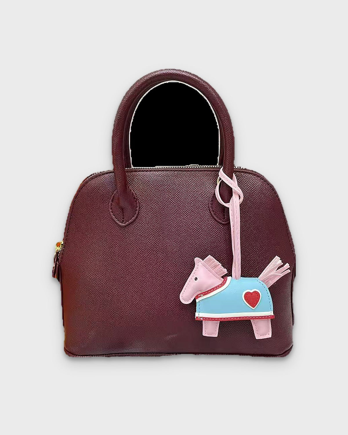 Sunves Camille Dome Bag in burgundy, studio