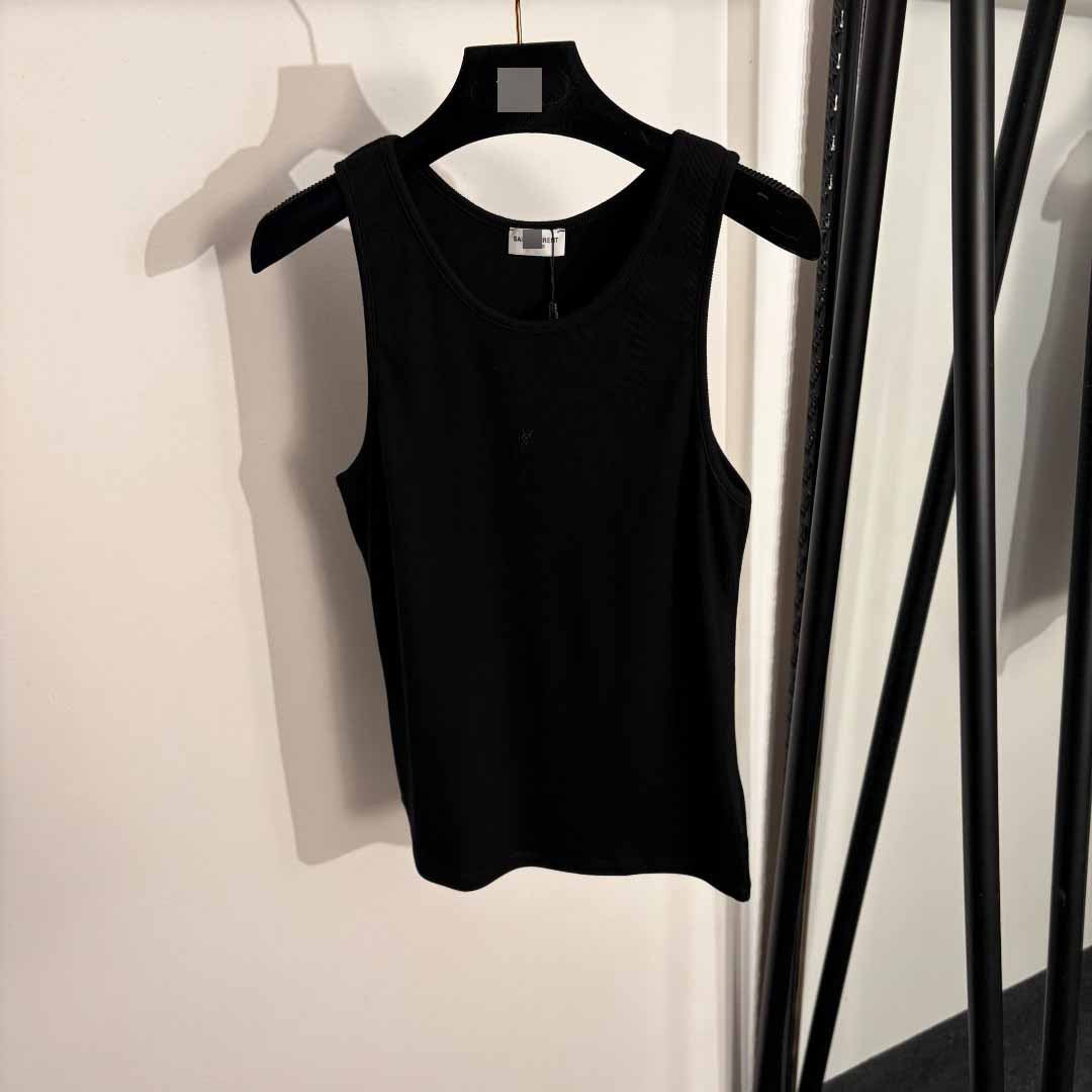 Sunves Capri Ribbed Tank Top in black, front