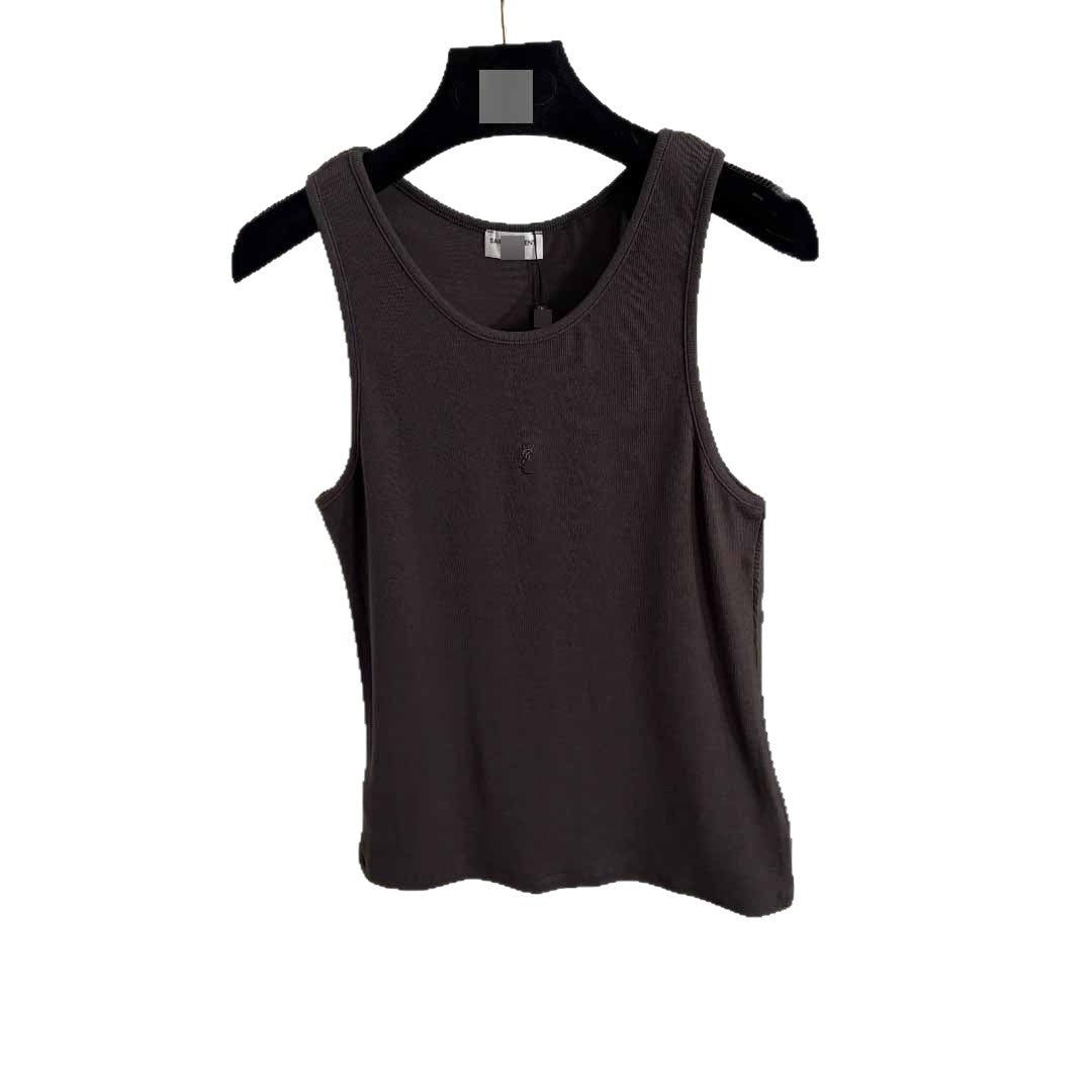 Sunves Capri Ribbed Tank Top in grey, flat