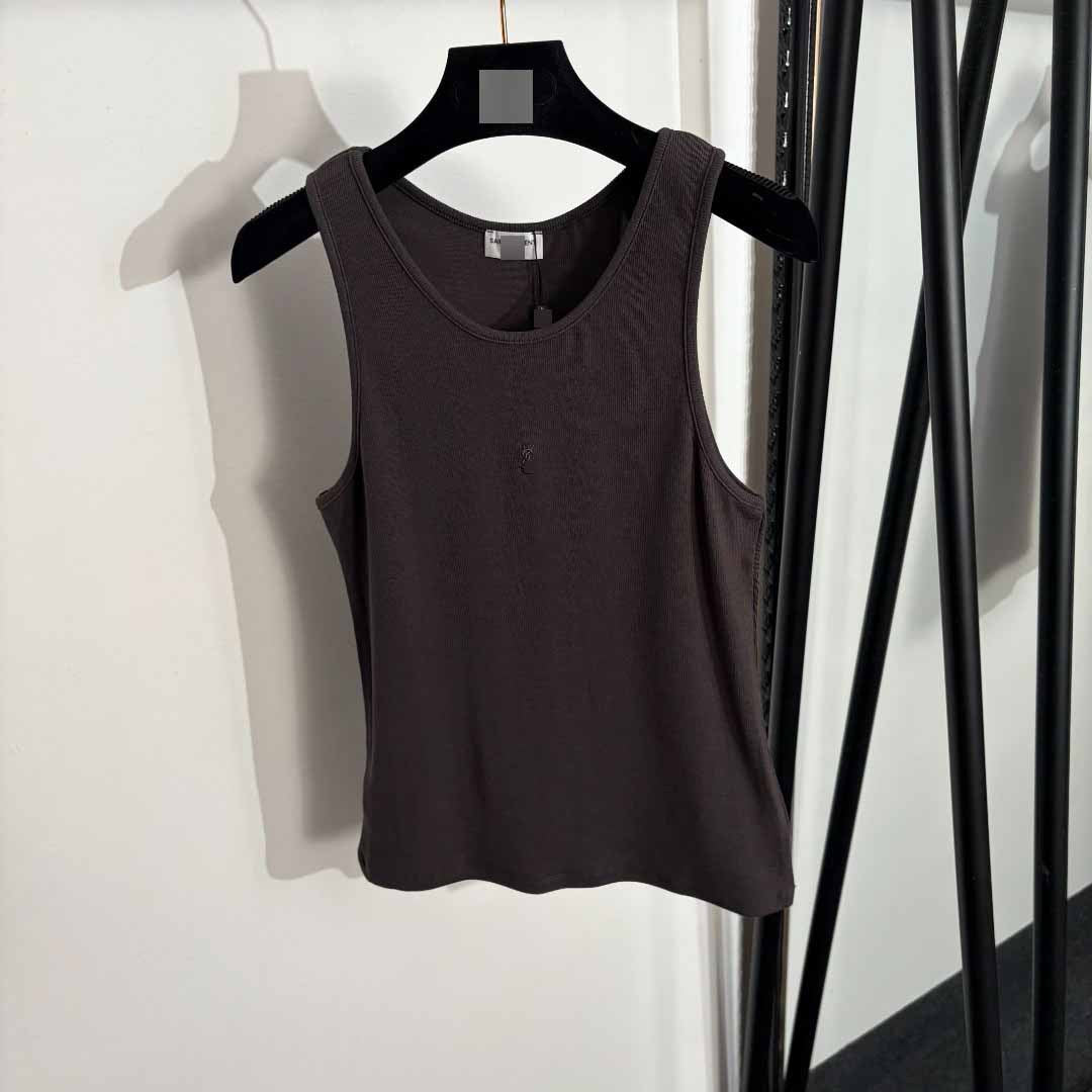 Sunves Capri Ribbed Tank Top in grey, front