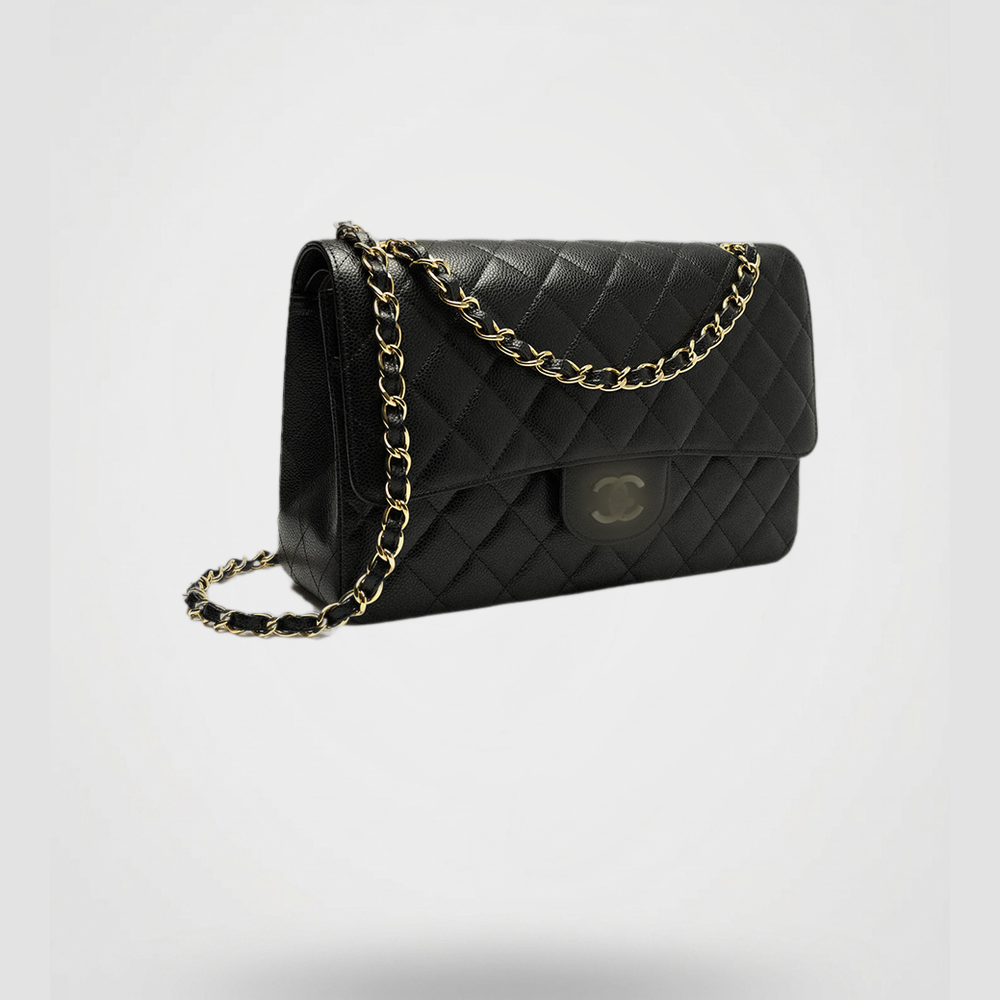 Sunves CC Pebble Medium Bag (25cm) — quilted shoulder bag with a chain strap, studio view