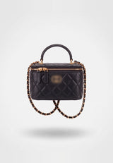 Sunves Pebble Vanity Bag in Black, studio