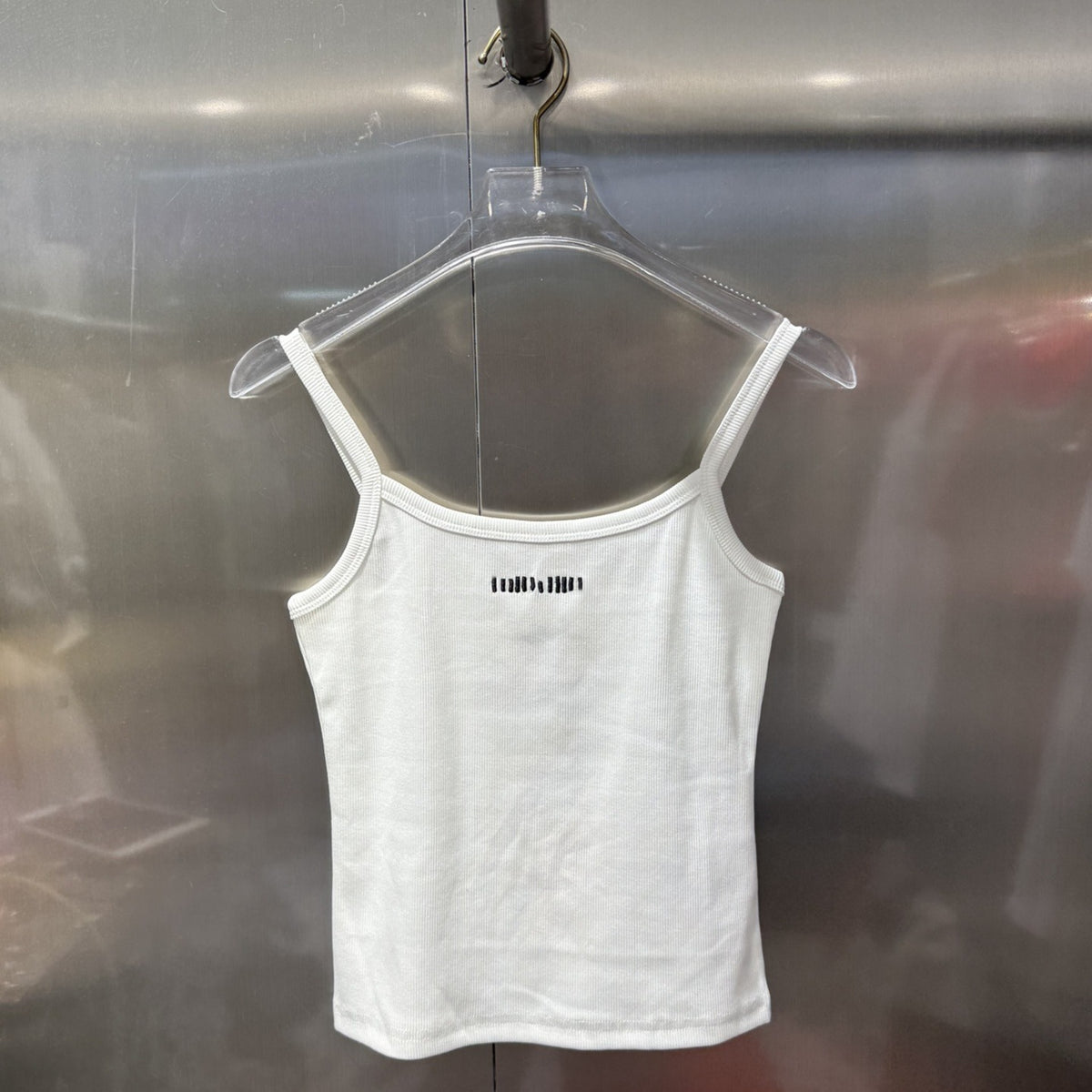 Sunves Rib Cami Top in white, front