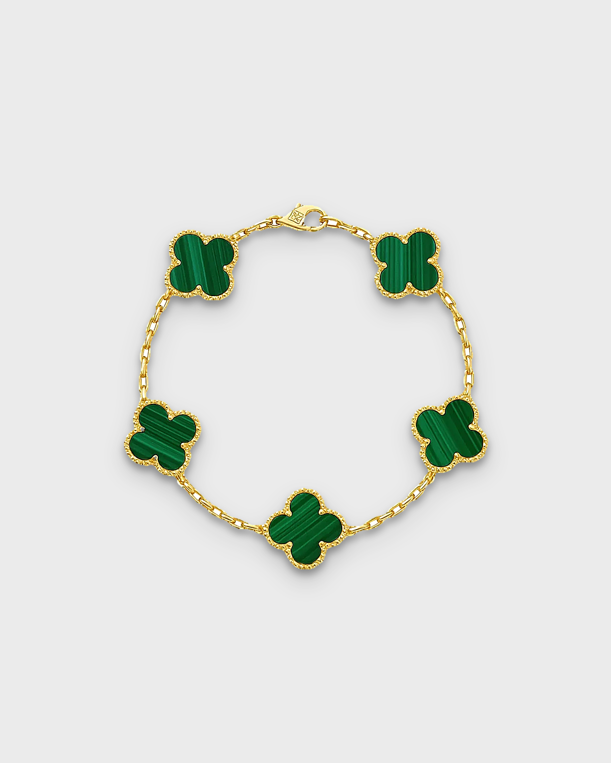 SUNVES FLOWER BRACELET in green, four-leaf clover chain bracelet, studio v3