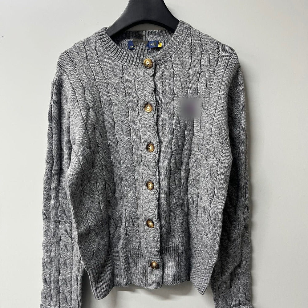 Sunves Cable Knit Cardigan in grey