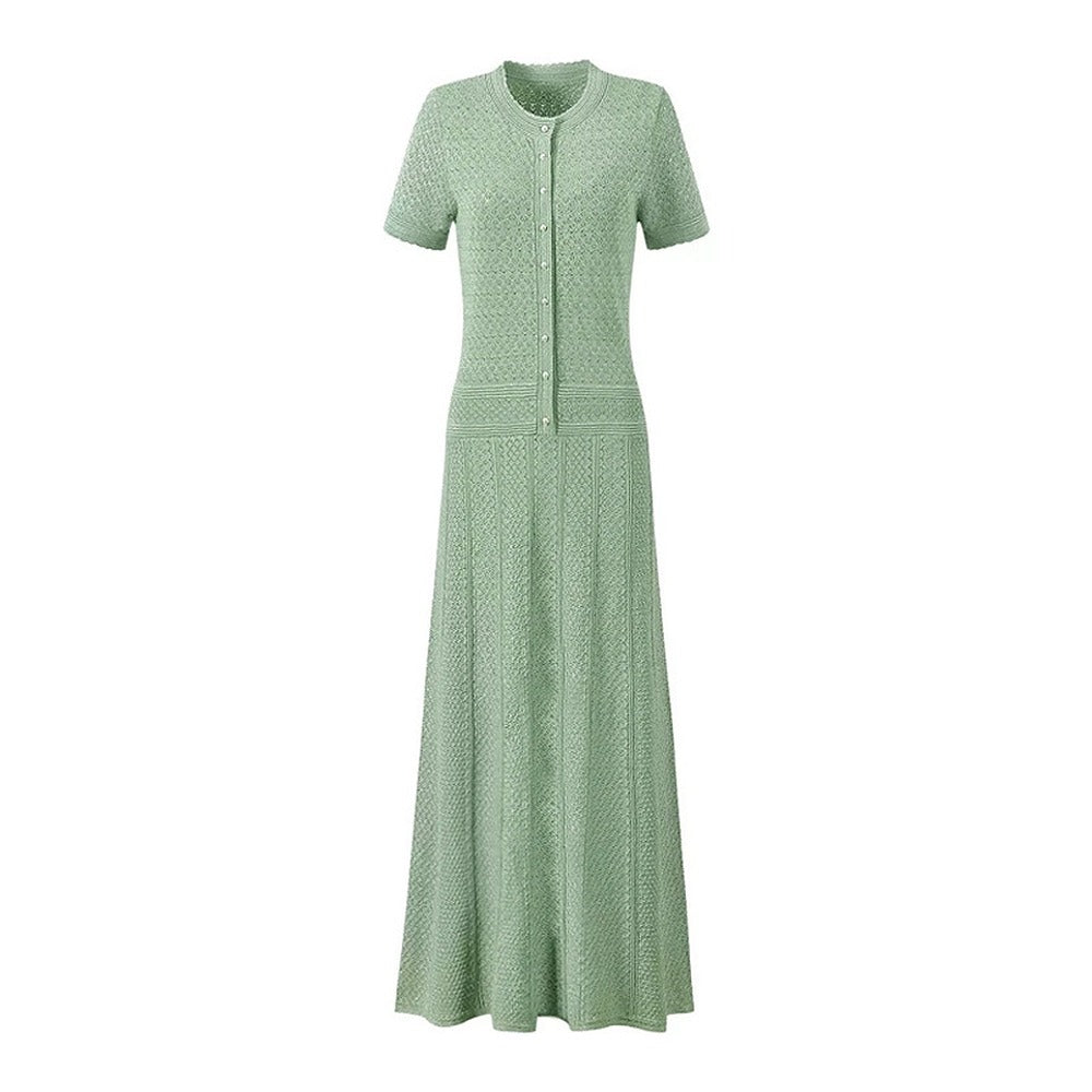 Sunves Pointelle Maxi Dress in green