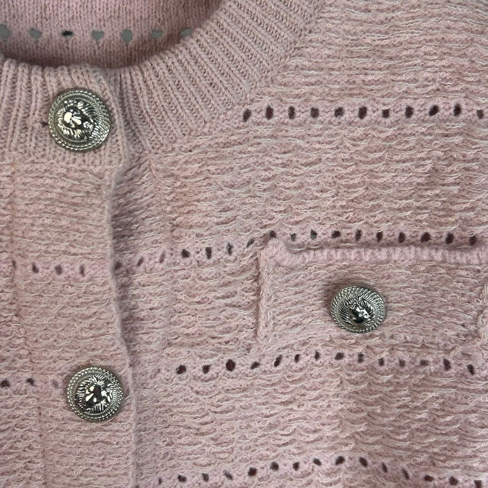 Sunves Tweed Knit Jacket, pocket and buttons