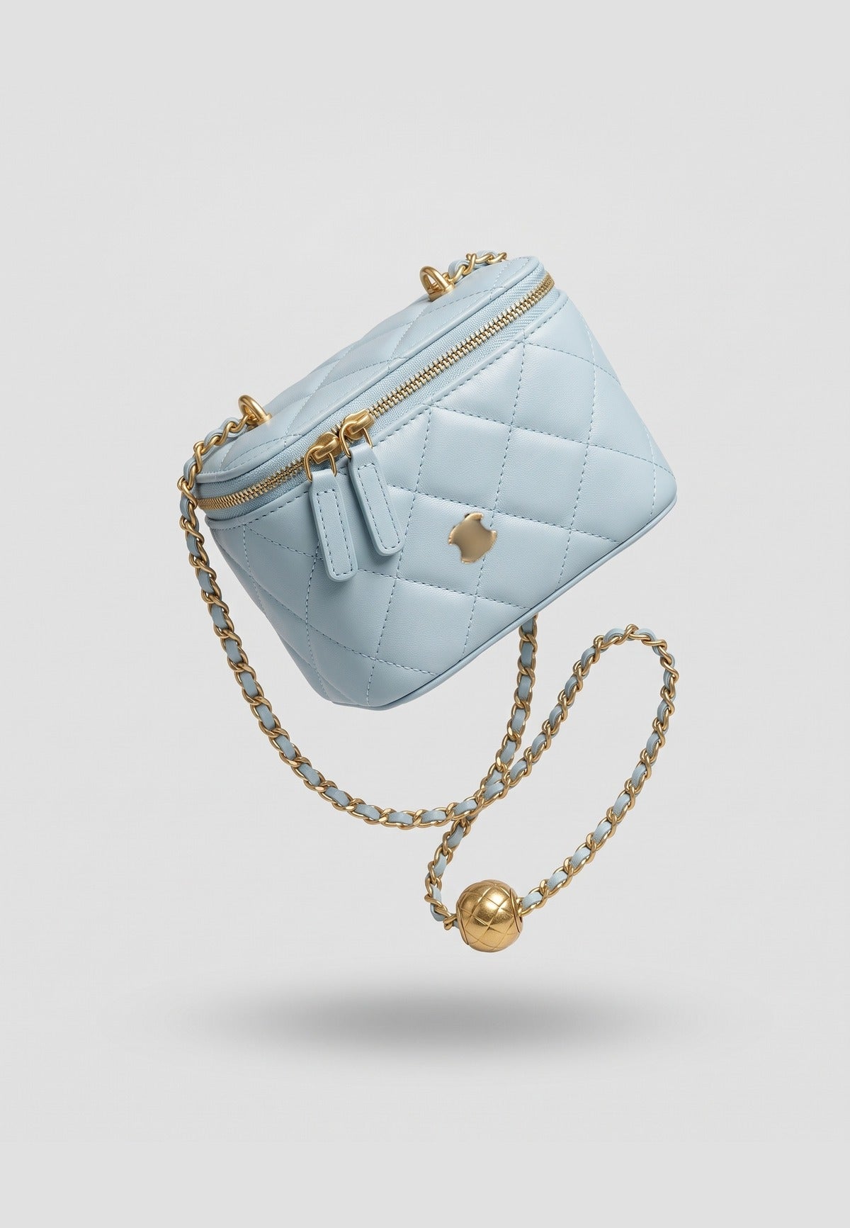 Sunves Mini Vanity Bag in Light blue, studio
