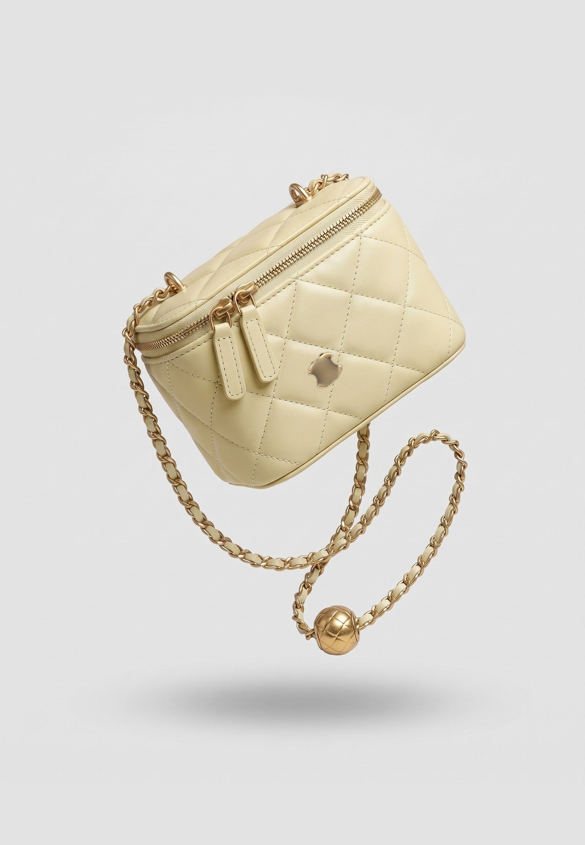 Sunves Mini Vanity Bag in Yellow, studio