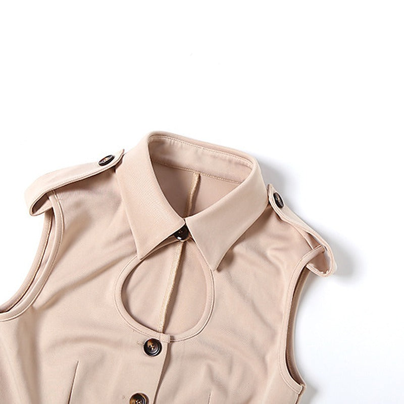 Sunves Nadia Cut-Out Top, collar and cut-out