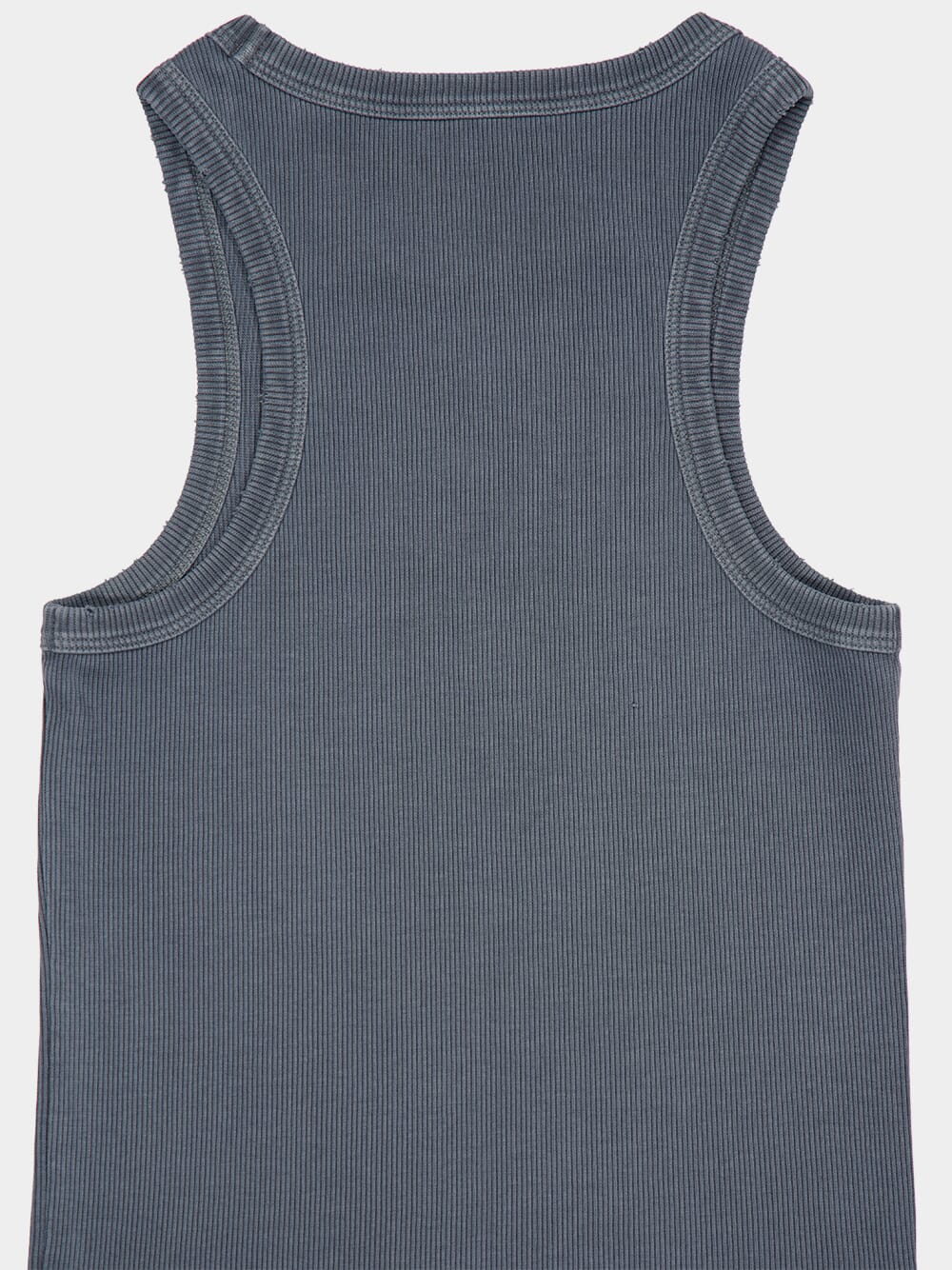 Sunves Marina Ribbed Tank Top in charcoal, back detail