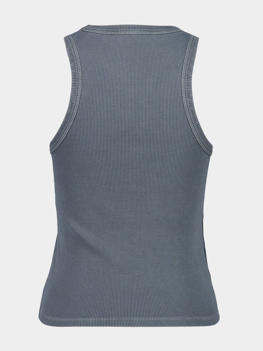 Sunves Marina Ribbed Tank Top in charcoal, back