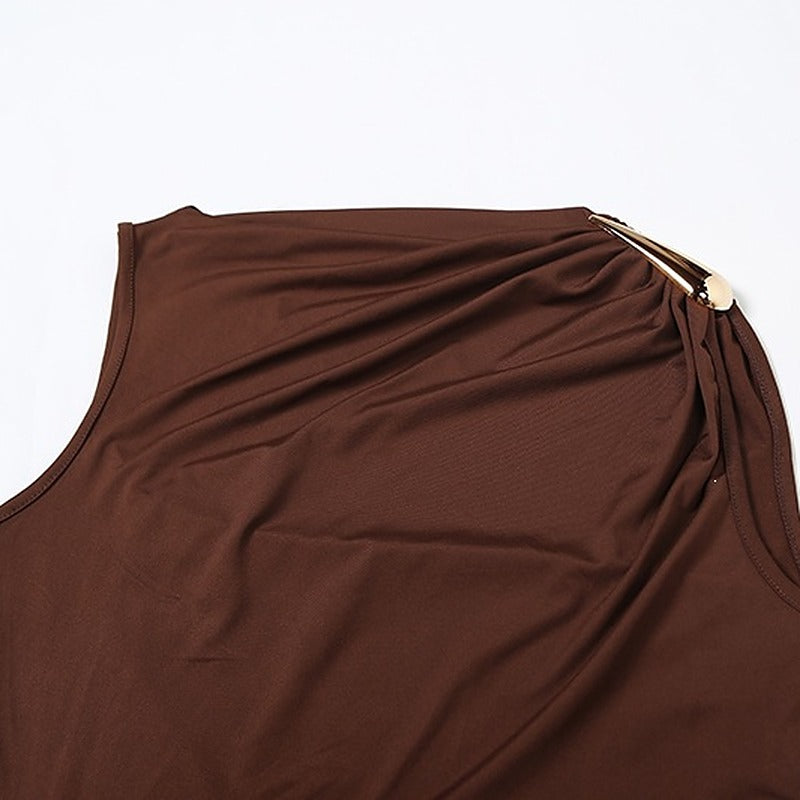 Sunves Sienna Draped Maxi Dress, neckline