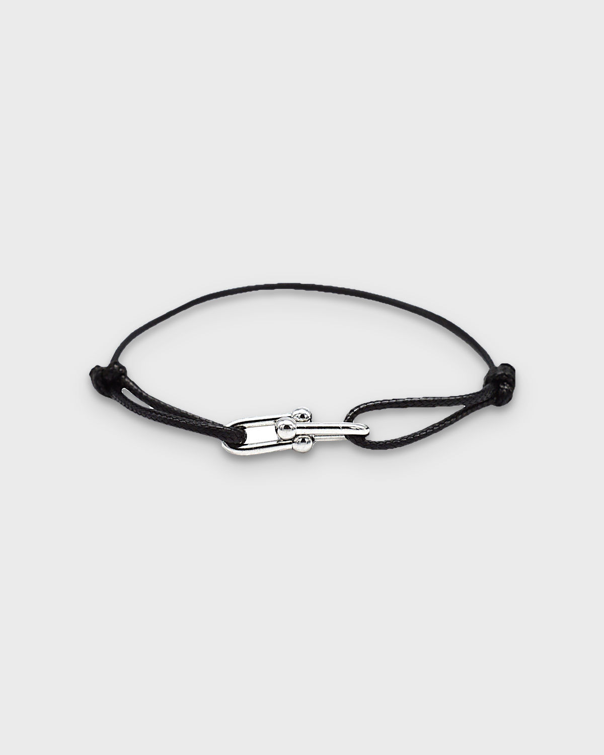 SUNVES VERANO BRACELET in black, cord bracelet with a hook clasp, studio v3