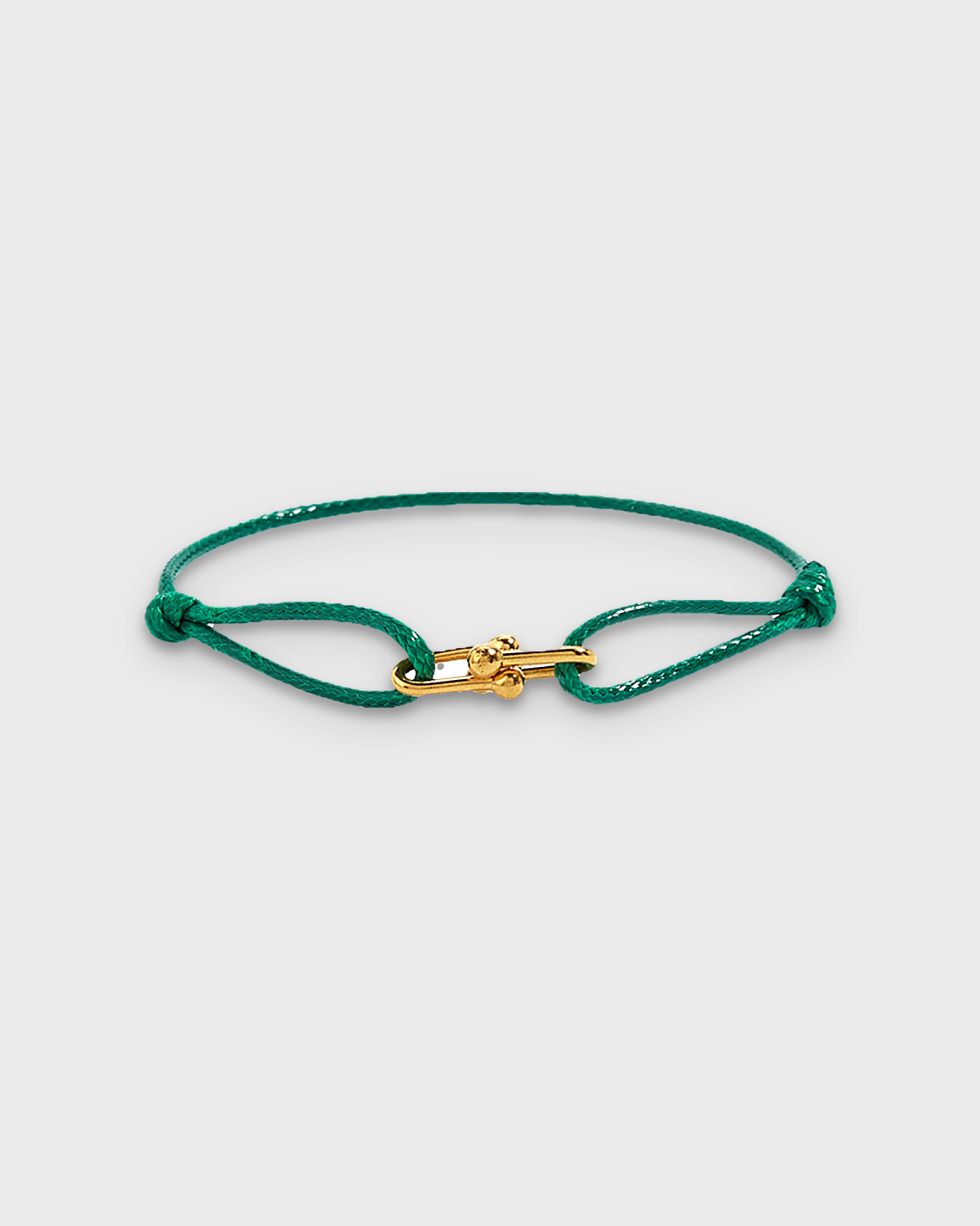 SUNVES VERANO BRACELET in green gold, cord bracelet with a hook clasp, studio v3