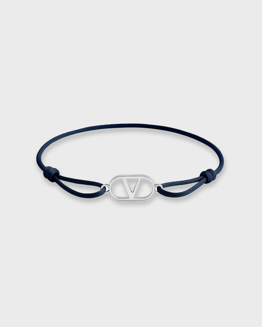 SUNVES VICE BRACELET in navy silver — adjustable stainless steel bracelet